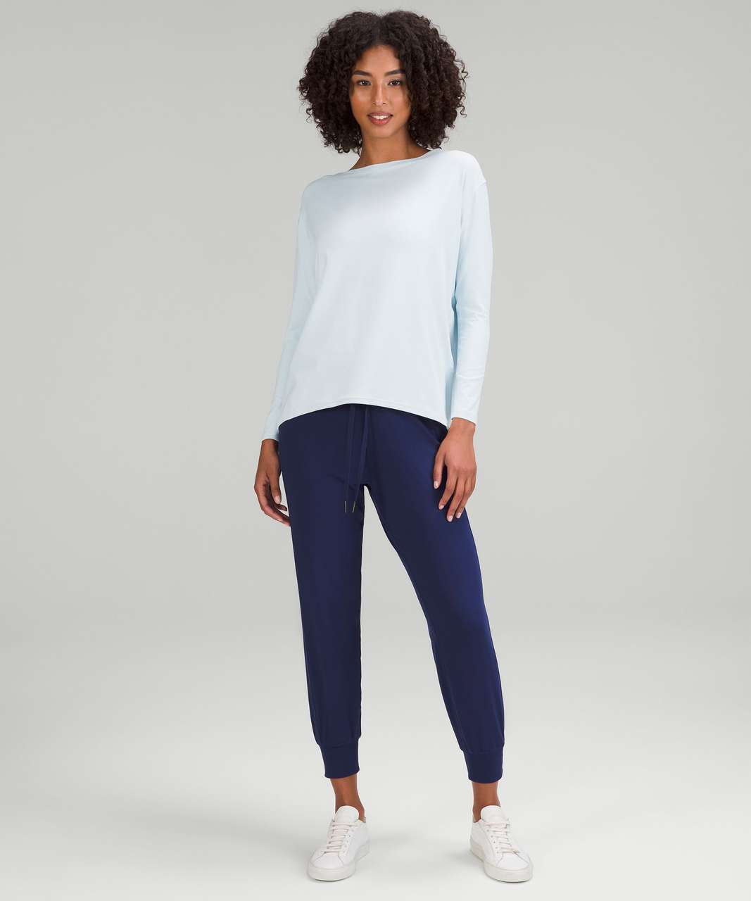 Lululemon Back In Action Long Sleeve Blue Linen 2 - $50 (13% Off