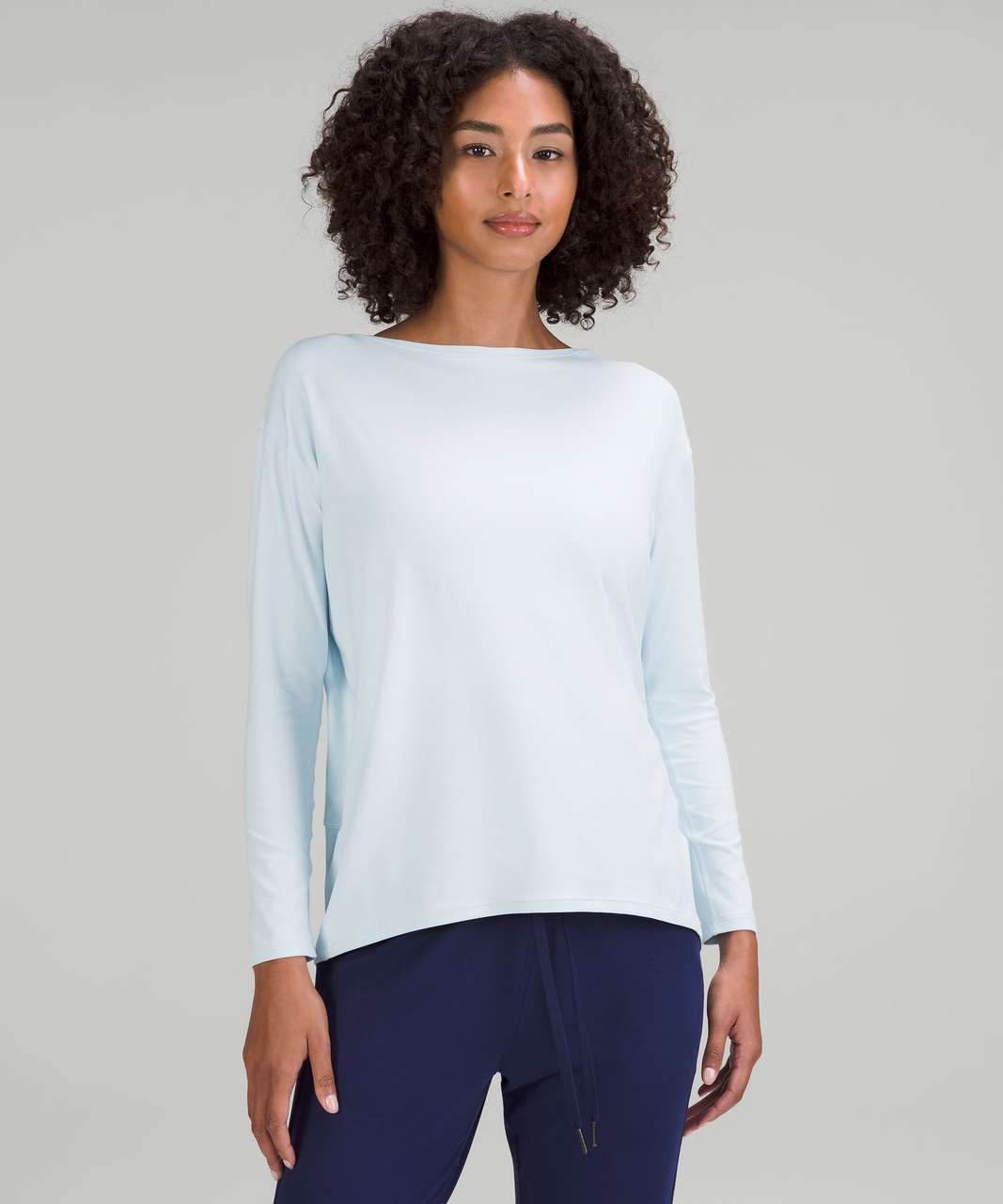 Lululemon Back in Action Long Sleeve Shirt *Nulu - Powder Blue - lulu  fanatics