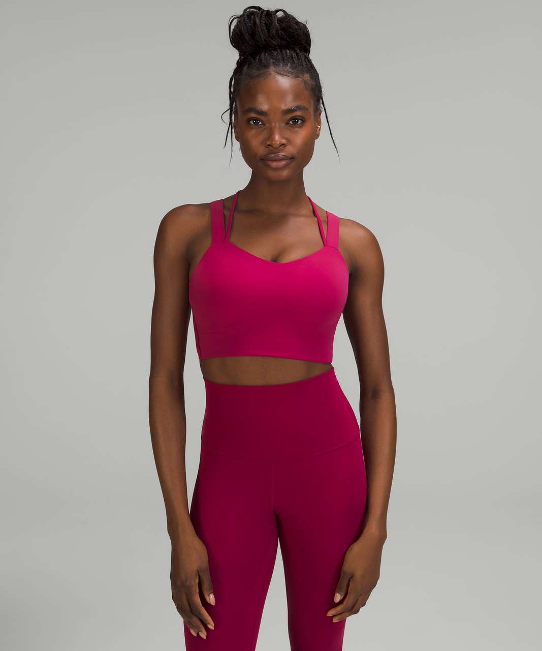 Lululemon Like a Cloud Longline Bra *Light Support, D/DD Cup - Pomegranate  - lulu fanatics