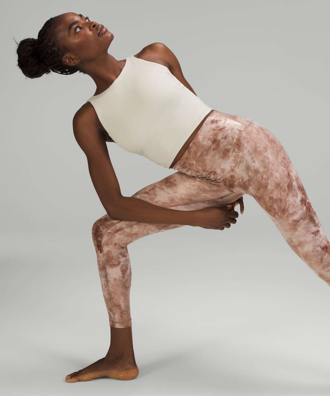 Lululemon Align High-Rise Pant 25" *Shine - Diamond Dye Misty Shell Cacao Diffuse Dot Foil