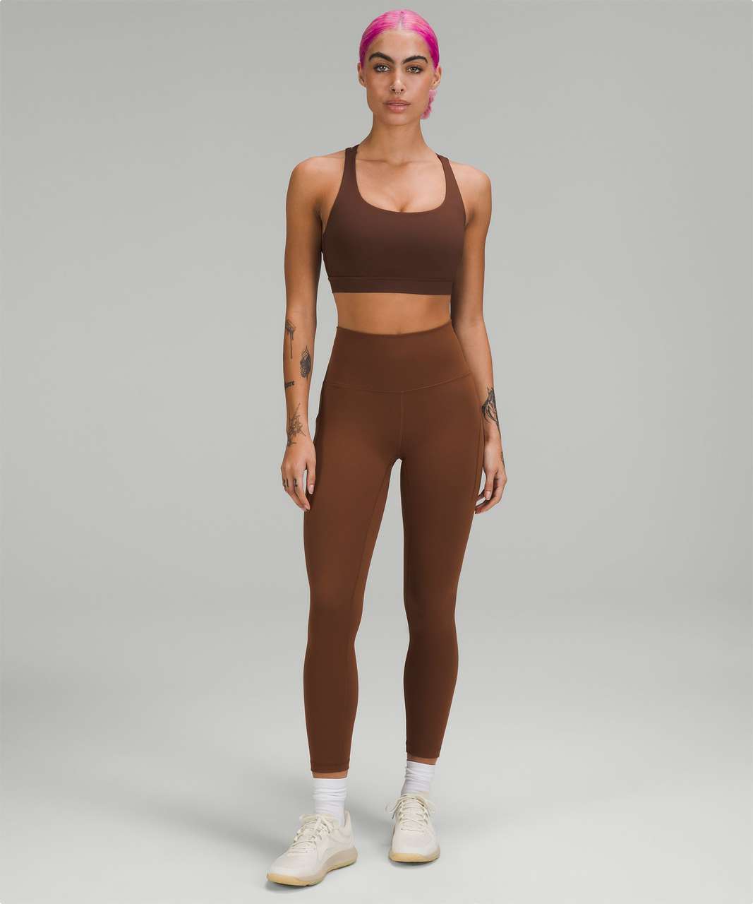 Lululemon Wunder Train High-Rise Tight with Pockets 25" - Roasted Brown