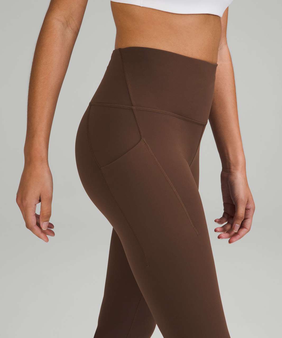 NWT Lululemon Wunder Train Pant Tight 25 Java Brown Sz 8