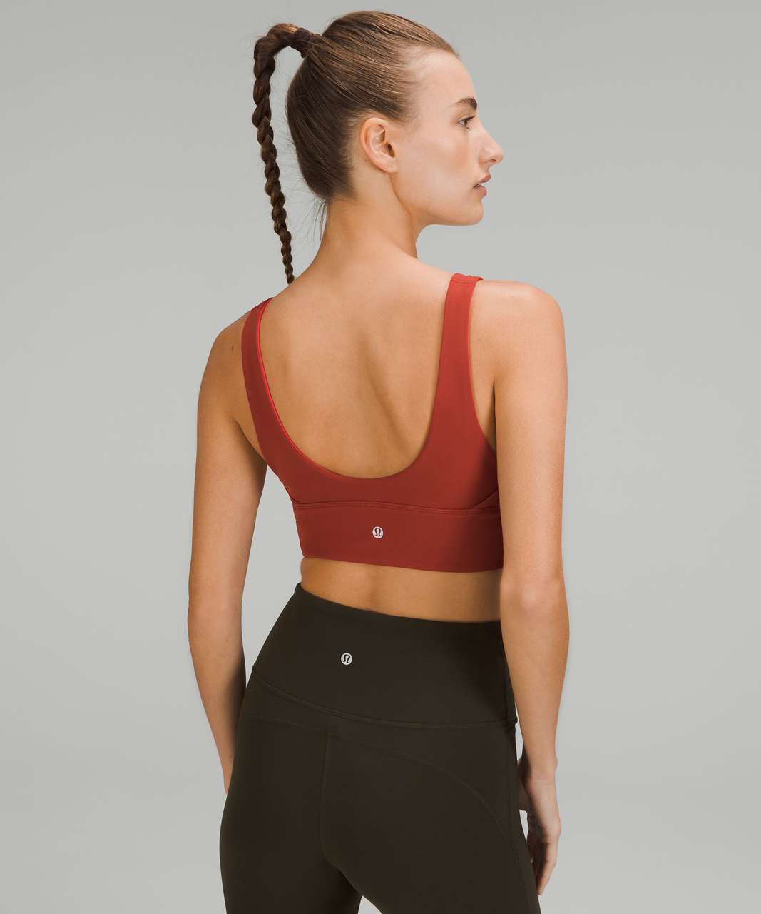 Lululemon In Alignment Longline Bra Light Support, B/c Cup In Red