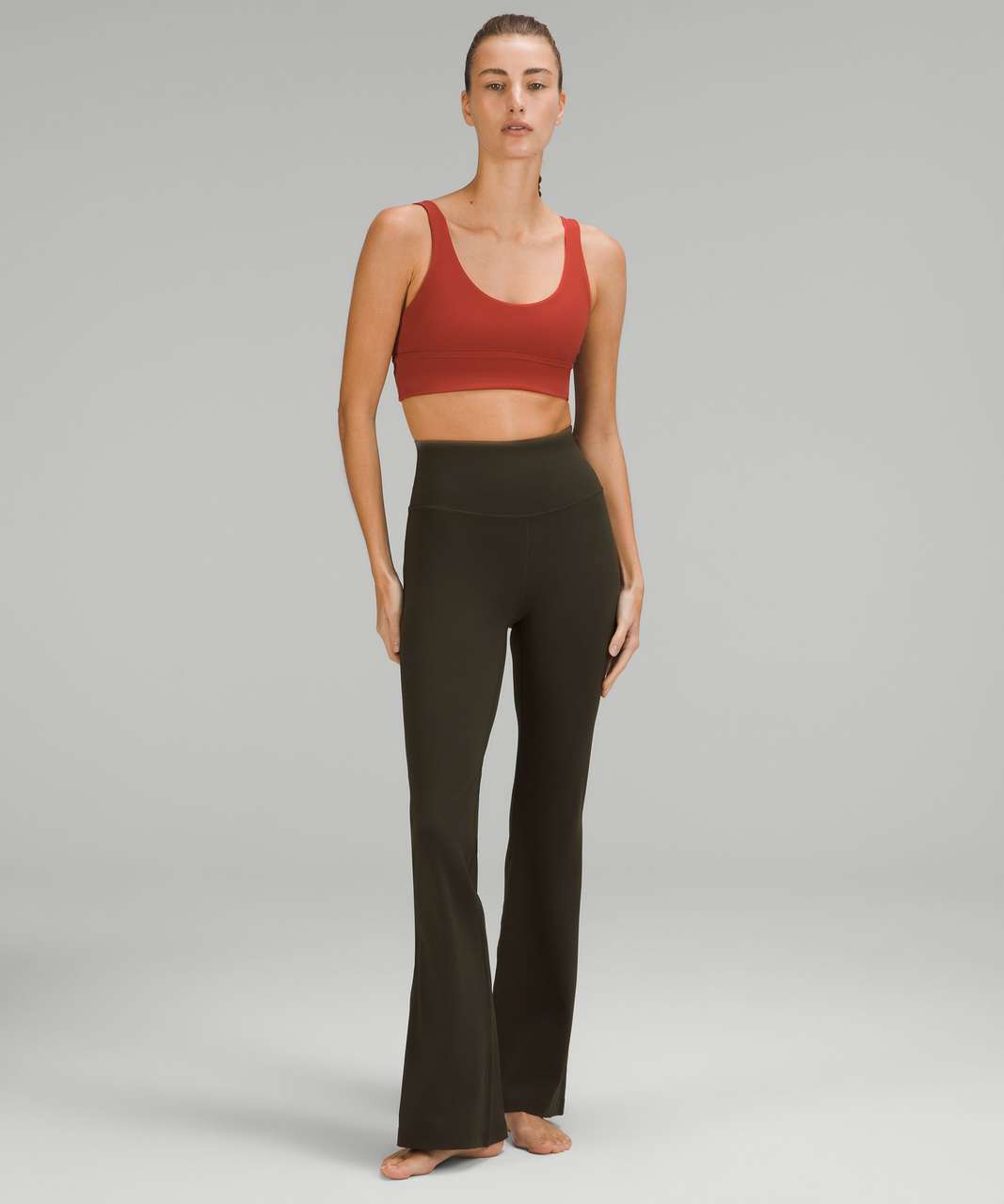 Lululemon Align™ Reversible Bra Light Support, A/b Cup In Mulled  Wine/canyon Orange