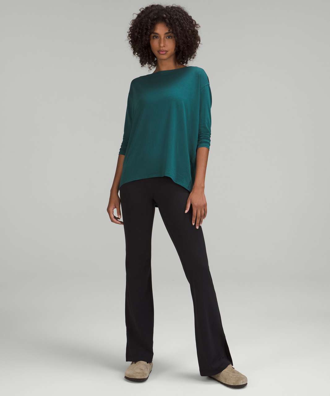 Lululemon Back In Action Long Sleeve Shirt - Green Jasper