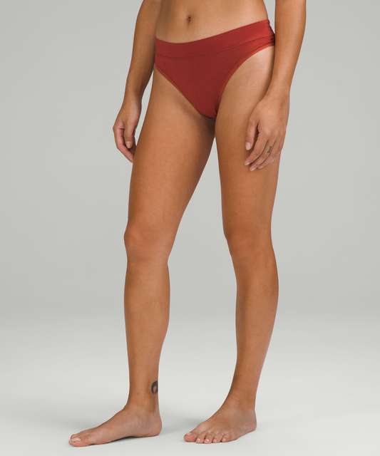 Lululemon UnderEase Mid-Rise Thong Underwear 3 Pack - Raspberry