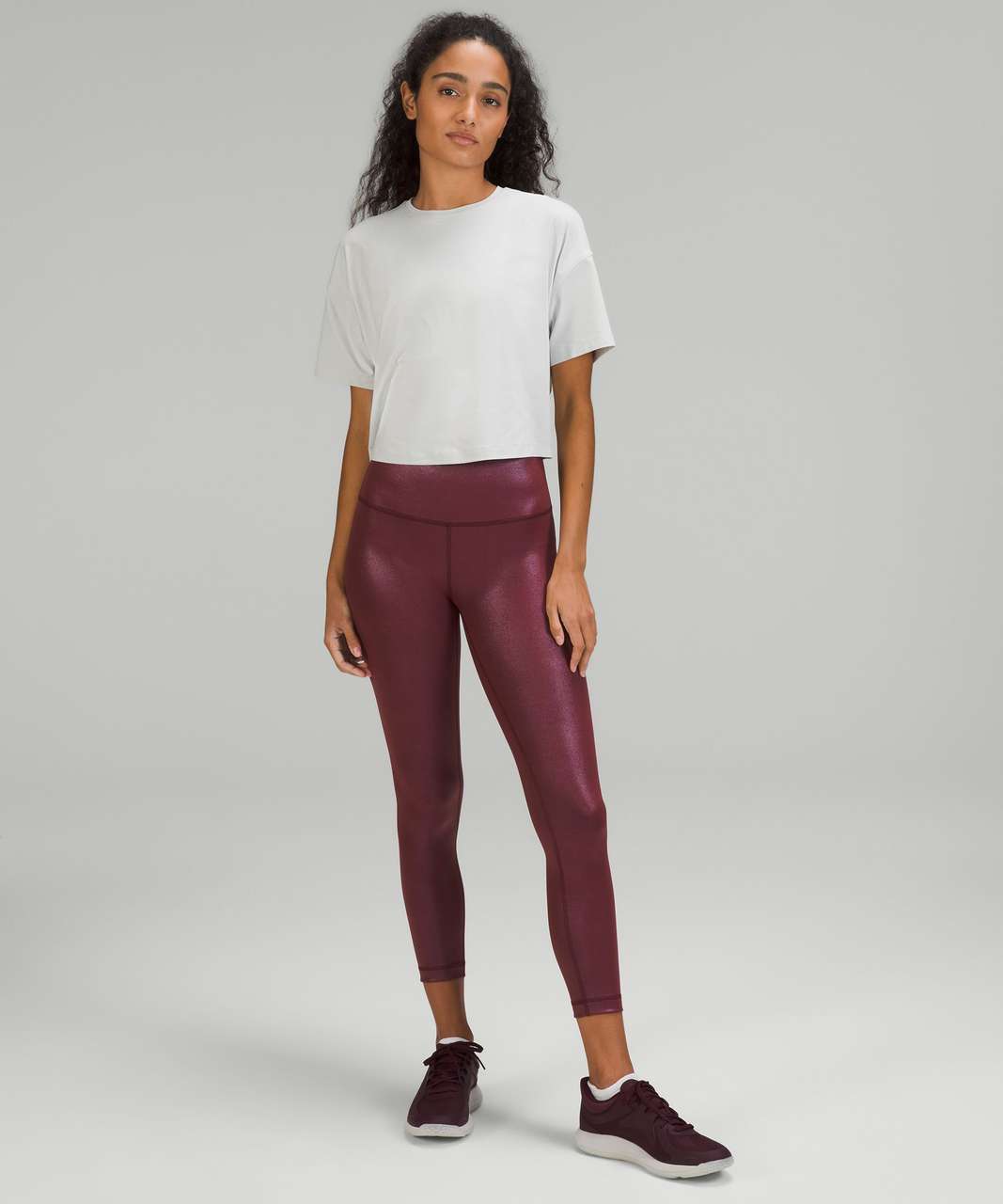 NWT Lululemon Wunder Under HR Crop Shine 4 Foil Luminosity Foil