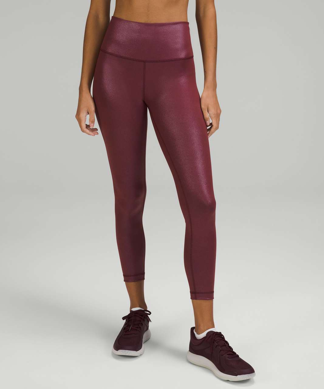 Lululemon Wunder Train High-Rise Tight 25" *Foil - Radiate Foil Print Red Merlot