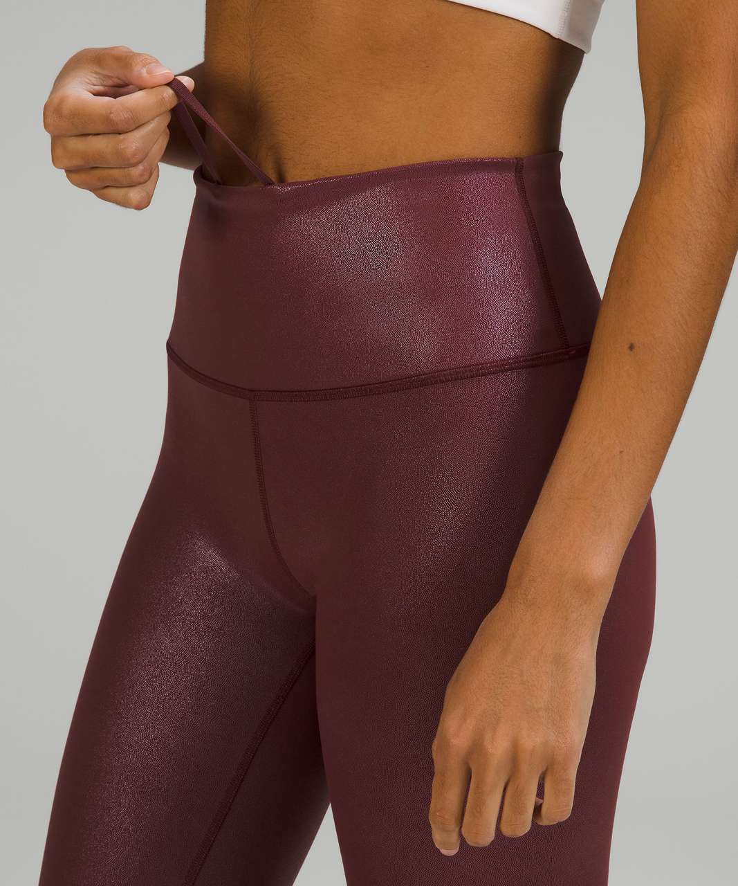 Lululemon Wunder Train HR Crop 23 Fade Sun Bleached Wash Red Merlot Size 6, 655466307004 - Lululemon clothing Wunder Train Crop - Red Merlot