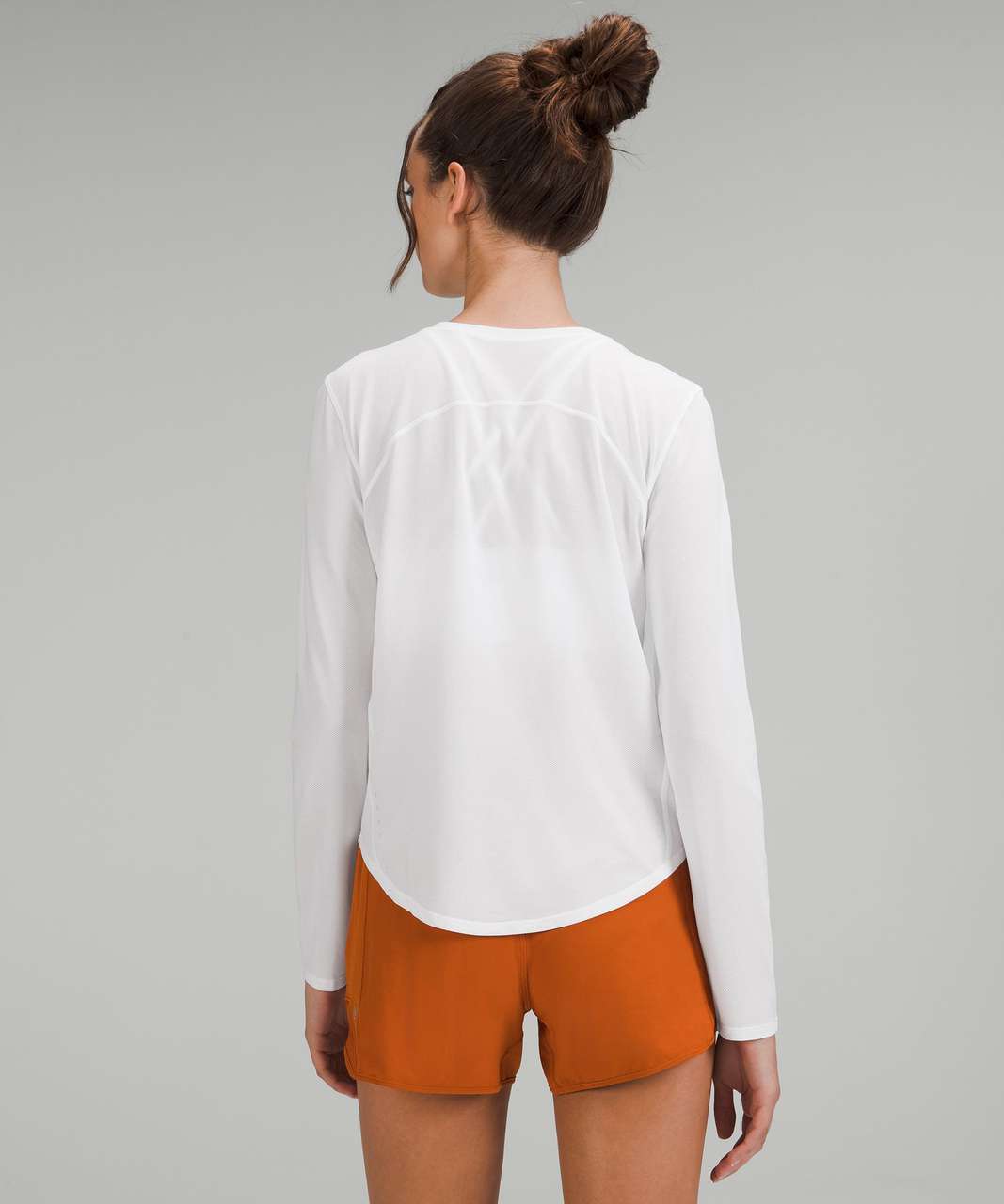 Lululemon High-Neck Running and Training Long Sleeve Shirt - White