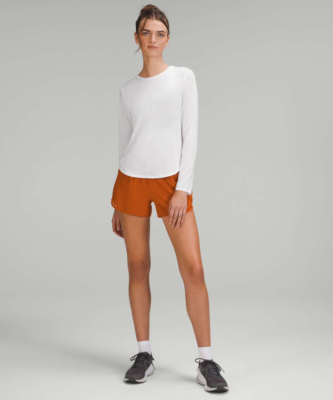 Lululemon High-Neck Running and Training Long Sleeve Shirt - White