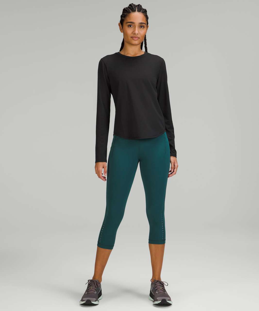 Lululemon High-Neck Running and Training Long Sleeve Shirt - Black