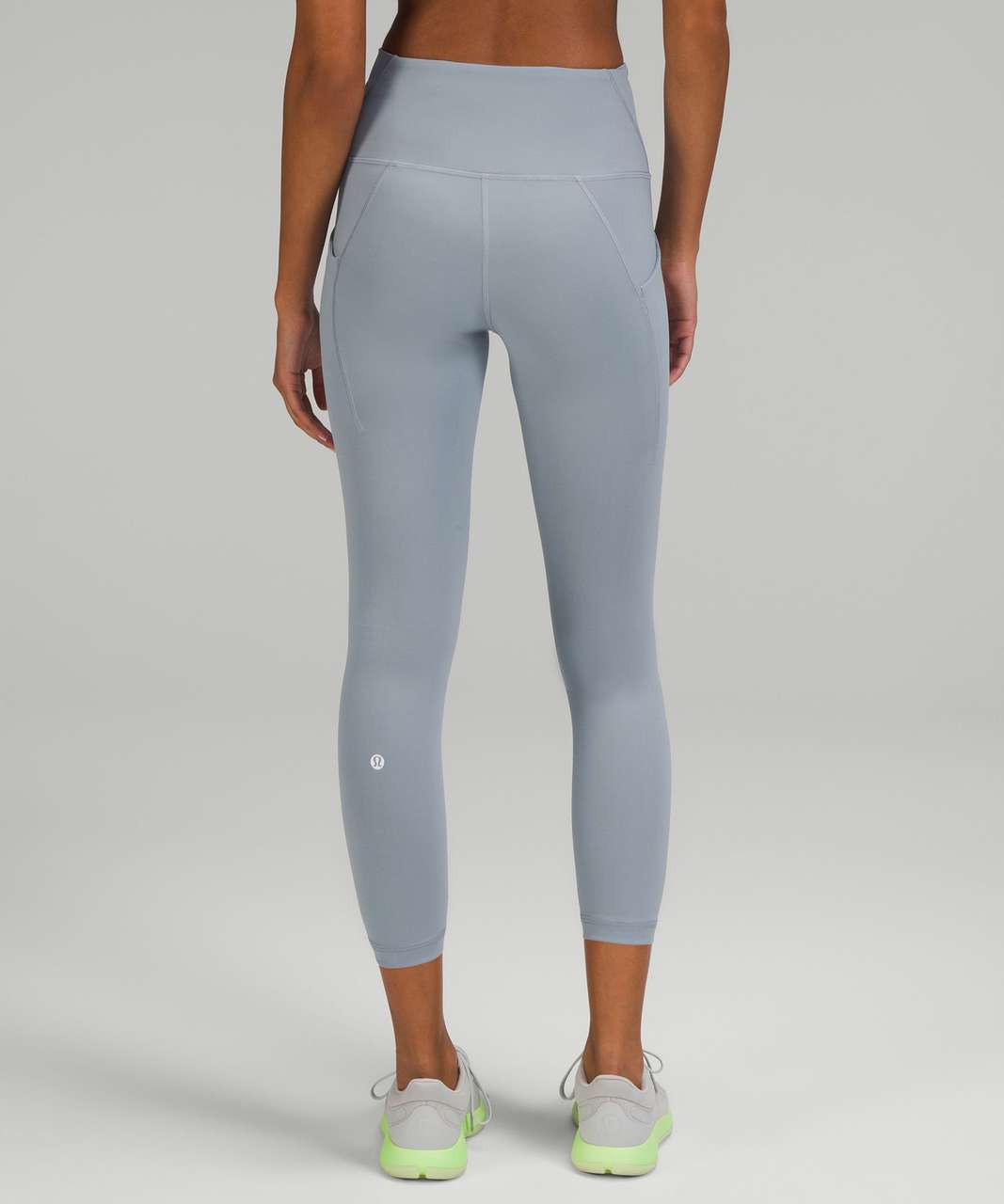 Women's High Waist Capri Pocket Yoga Pants - Arctic Dusk