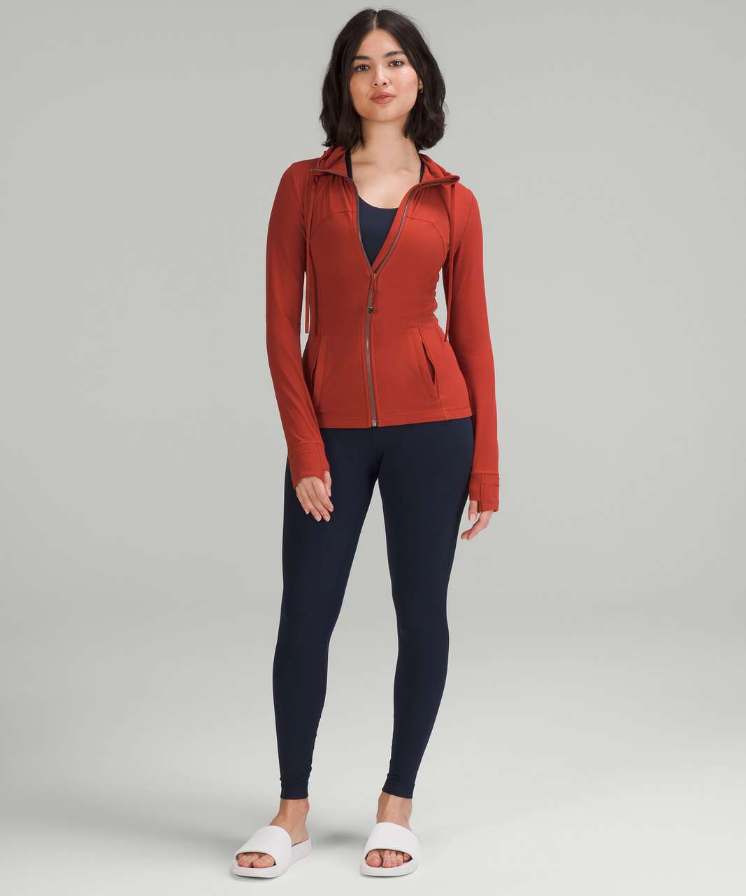 NEW Women Lululemon Hooded Define Jacket Mesh Vent Nulu Smoky Red Size  8-10-12