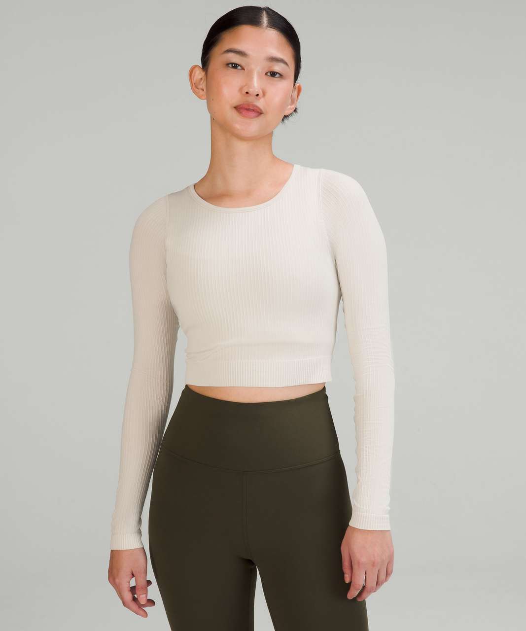 Lululemon Ebb to Street Long Sleeve Shirt - Natural Ivory - lulu 