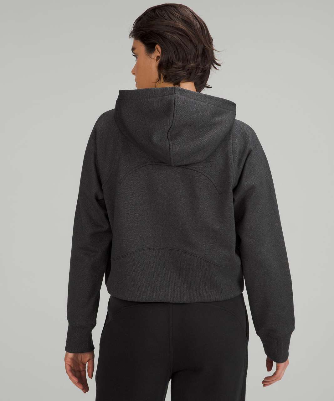 lululemon athletica, Tops, Lululemon Scuba Hoodie Heathered Grey Zip Up  Black Sweater Lounge Yoga Gym