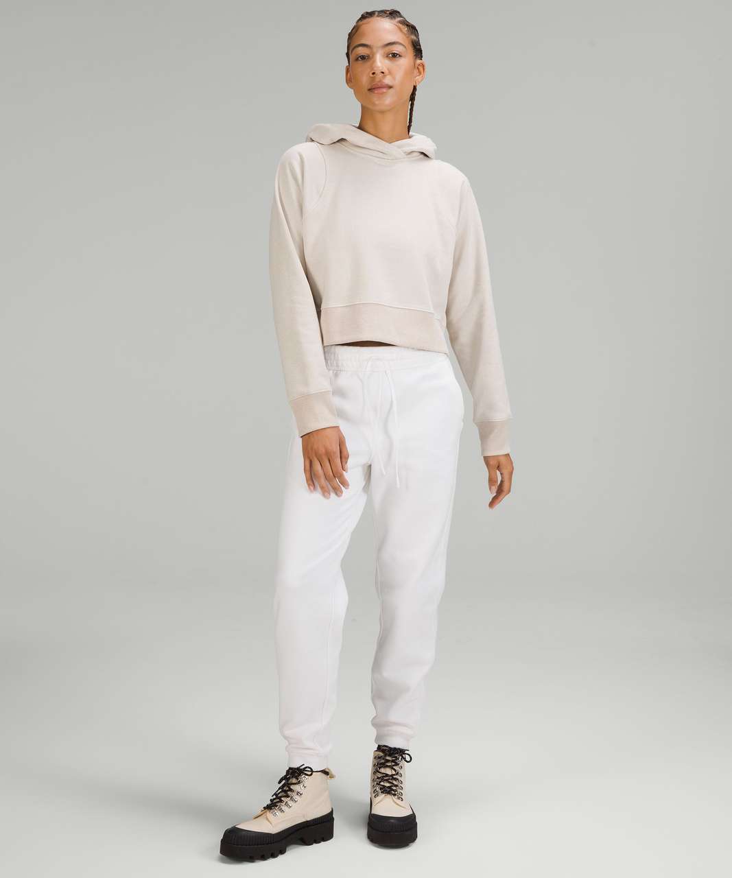 Lululemon Loungeful Cropped Hoodie *Spark - Bone / Beige - lulu