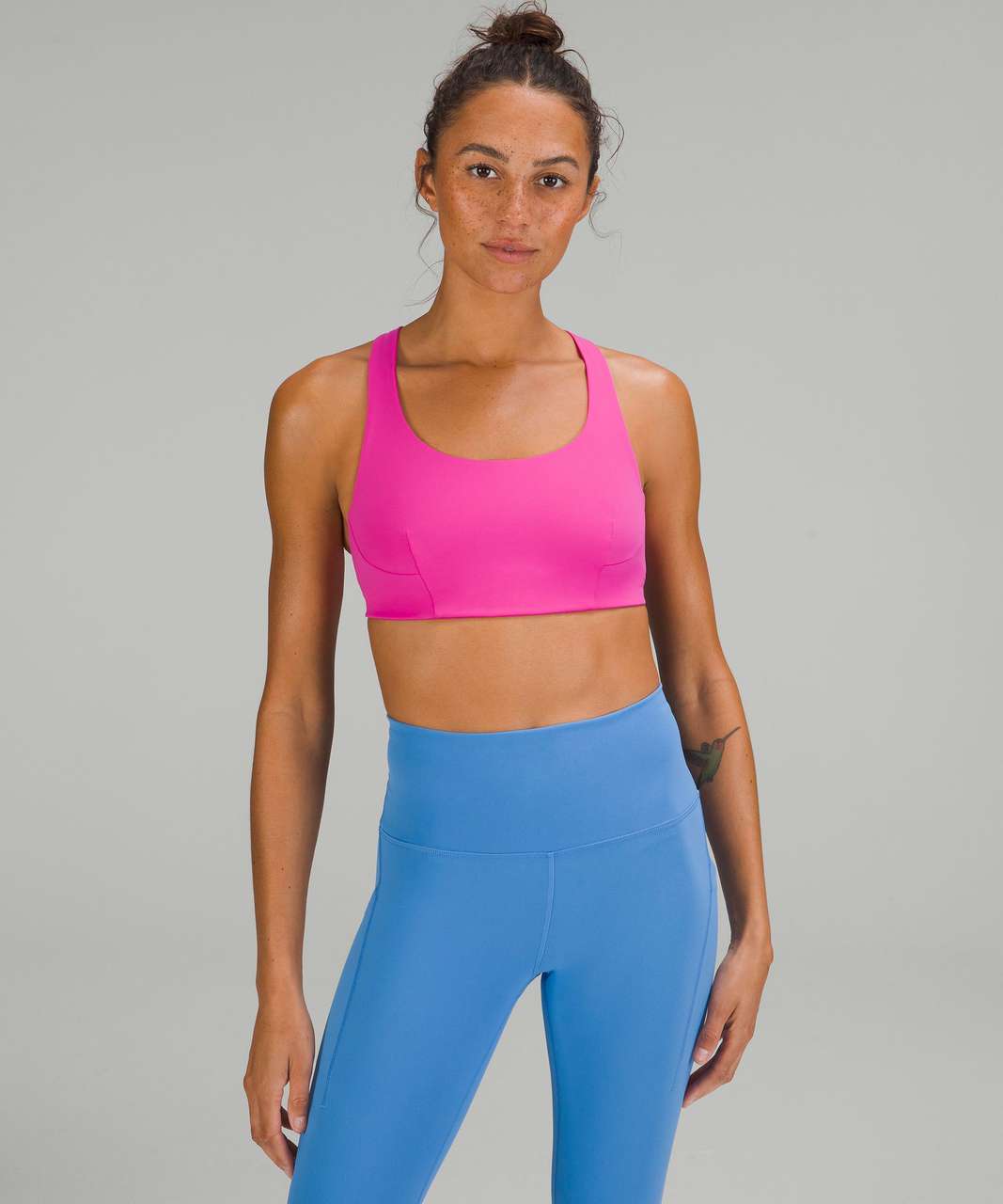 NWT Lululemon Wunder Train Longline Bra Medium Support Brier Rose