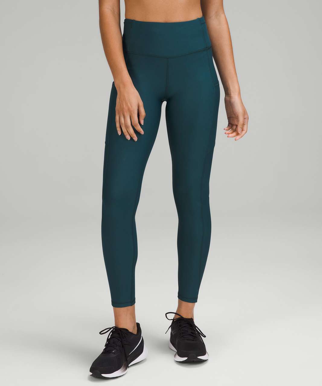 Lululemon Fast and Free High-Rise Tight 28 *Non-Reflective Suede - Petrol  Blue - lulu fanatics