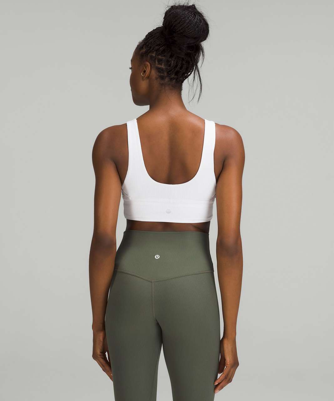 Lululemon Align Asymmetrical Bra *Light Support, C/D Cup - White - lulu  fanatics