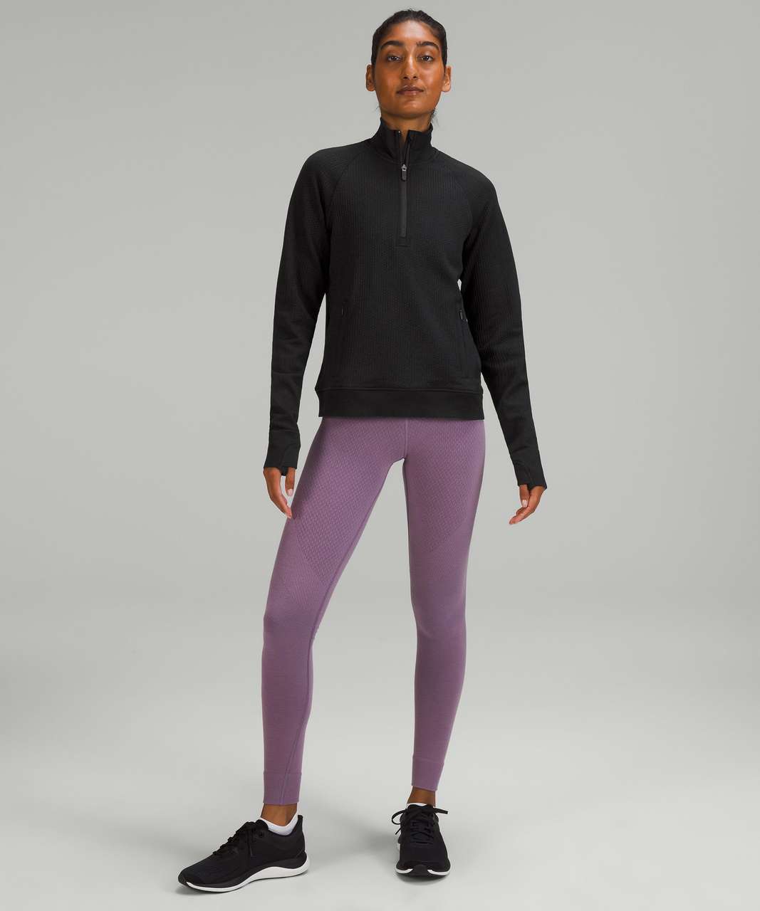 Lululemon Engineered Warmth Half-Zip - Black / Black