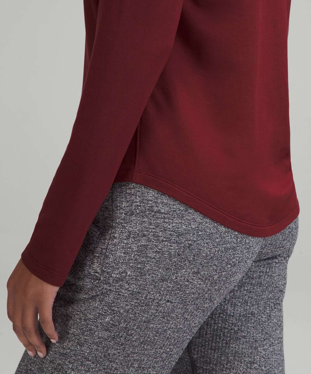 Lululemon Love Modal Fleece Long Sleeve Shirt - Red Merlot