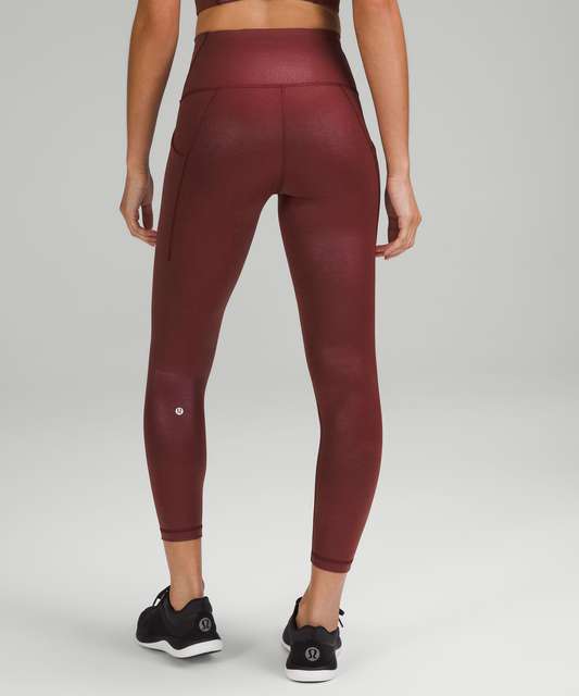 Lululemon Wunder Train HR Tight 25” Size 4 Ombre Red Logo Contour Fit Pant  NWT