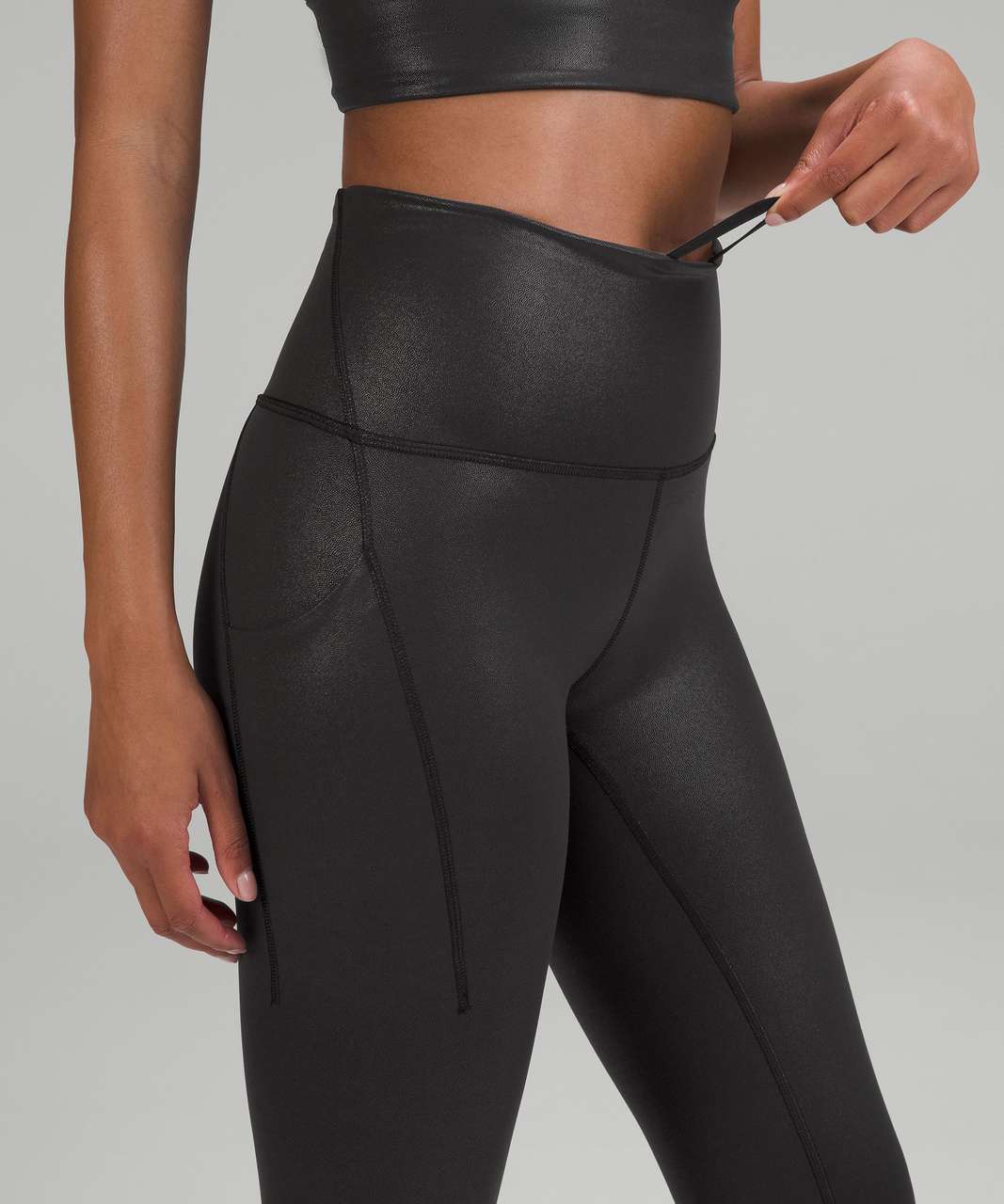 Lululemon Wunder Train High-Rise Tight with Pockets 25" *Foil - Radiate Foil Print Black