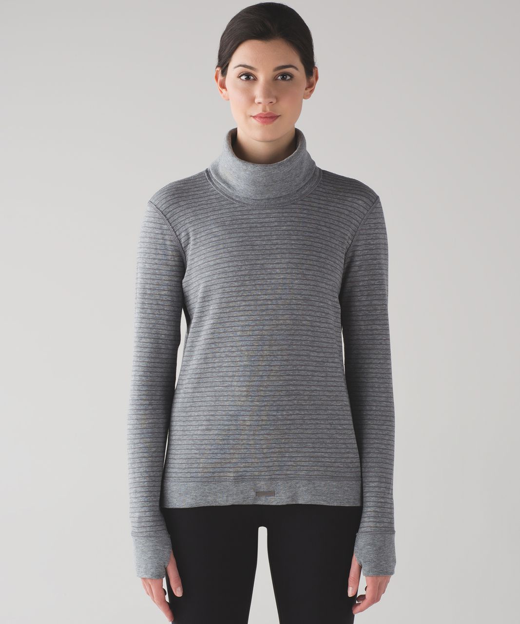 Lululemon Double Up Long Sleeve (Reversible) - Heathered Slate / Modern Stripe Heathered Slate Slate