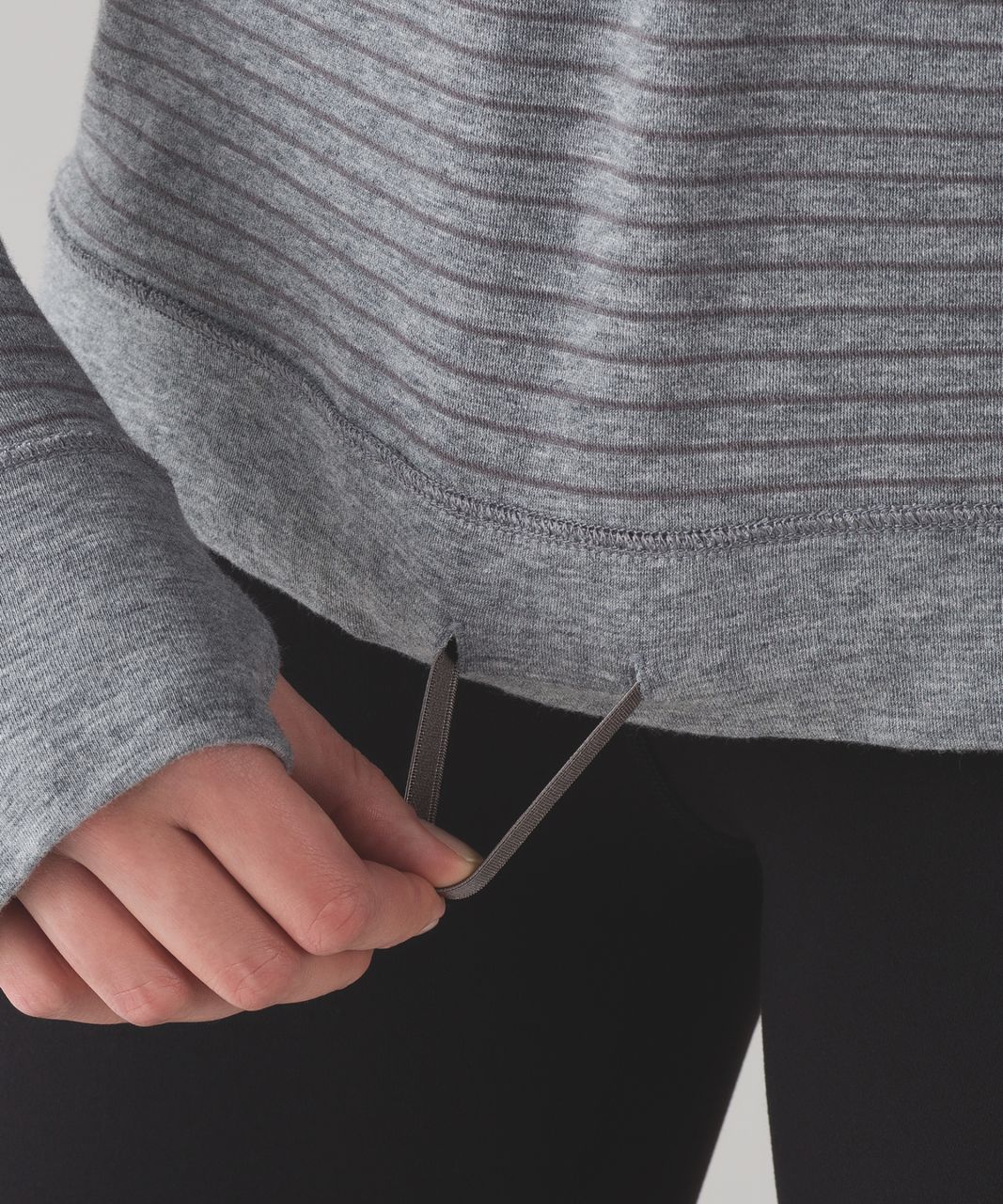 Lululemon Double Up Long Sleeve (Reversible) - Heathered Slate / Modern Stripe Heathered Slate Slate