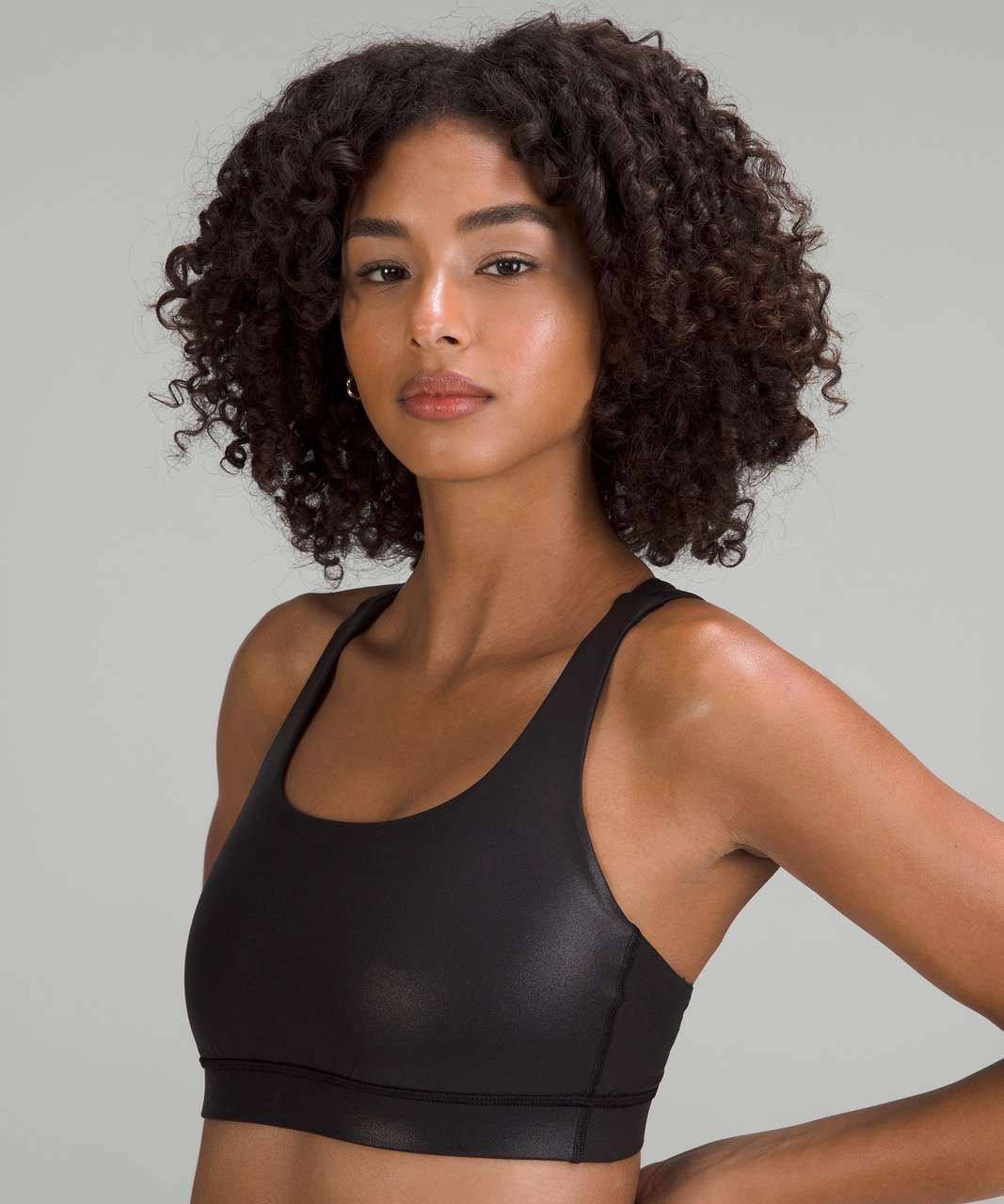 Lululemon Energy Bra Long Line *Foil - Luminosity Foil Print Black