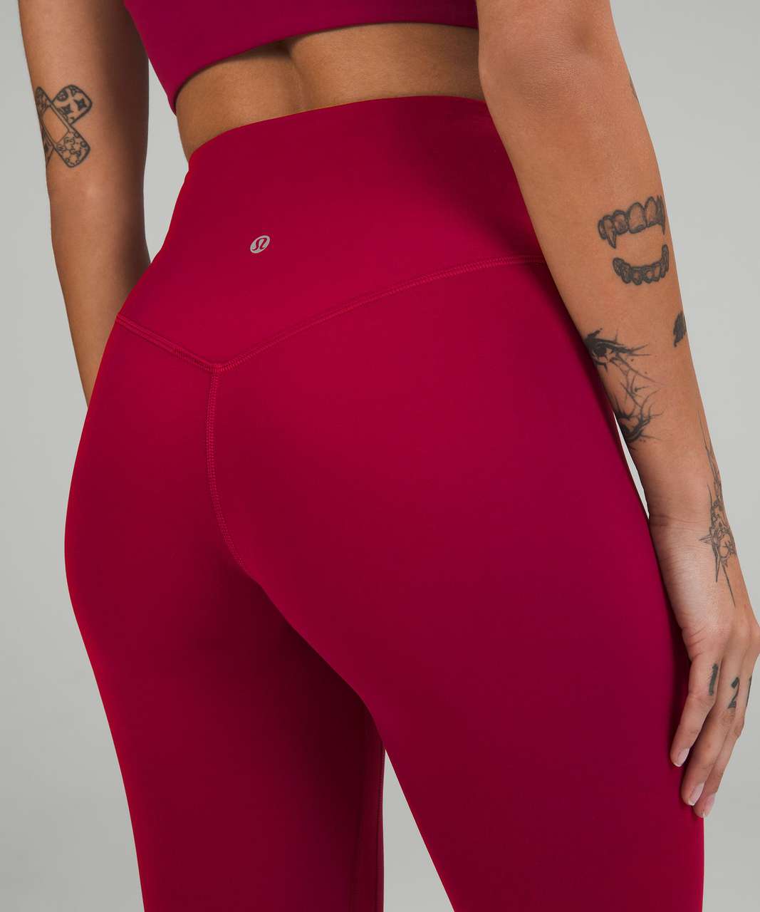 Lululemon Align V-Waist Crop 23 - Pomegranate - lulu fanatics