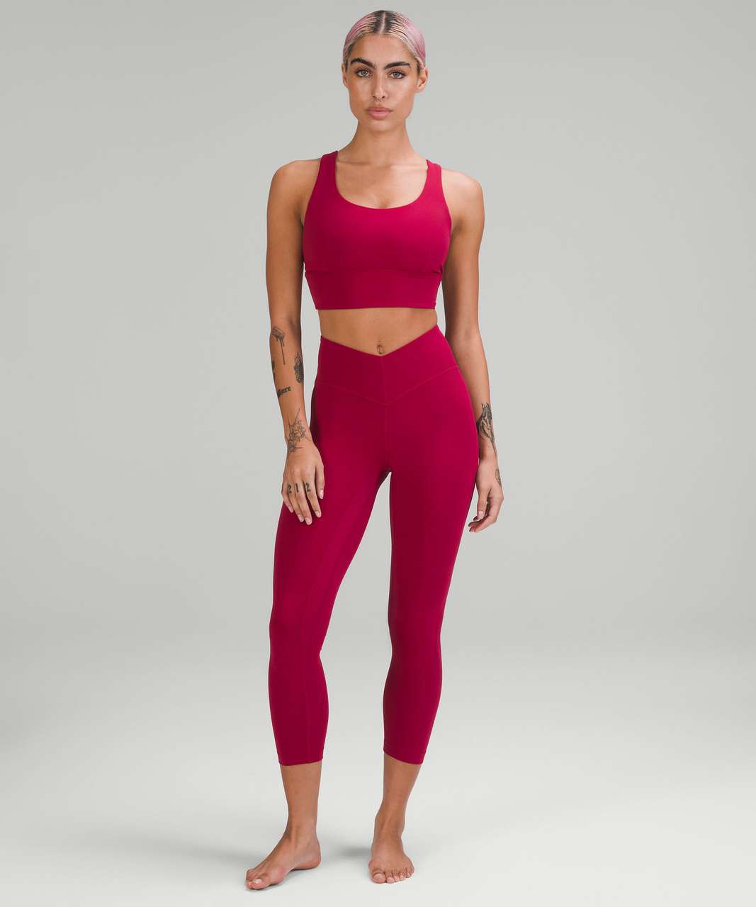 Lululemon Align Crop Leggings Pant 23” *Pockets LW6BKKS RDMR Red