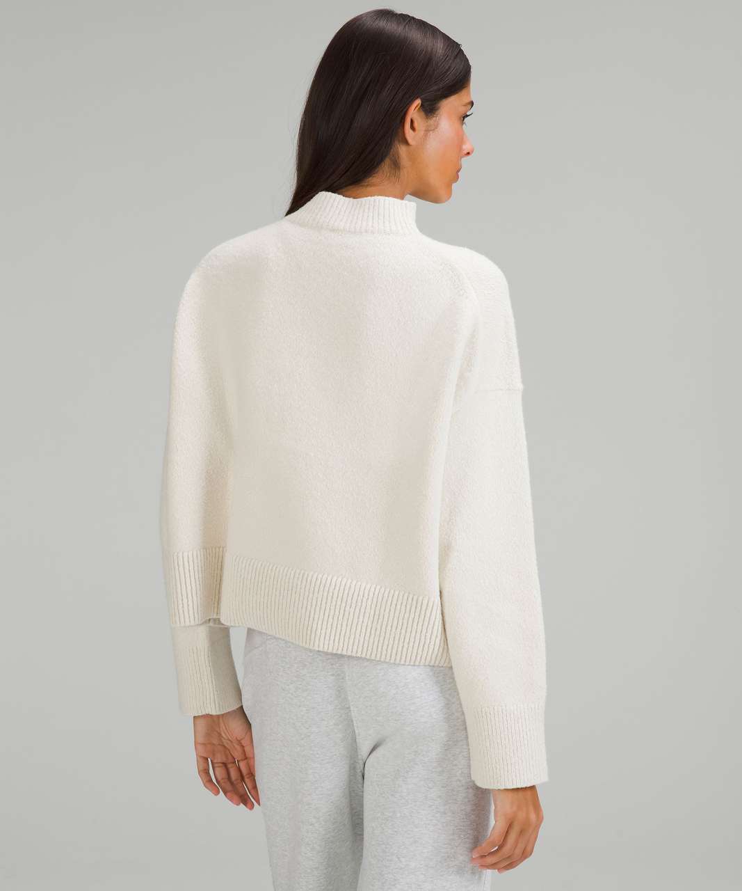 Lululemon Brushed Cotton Merino Blend Mockneck - Bone