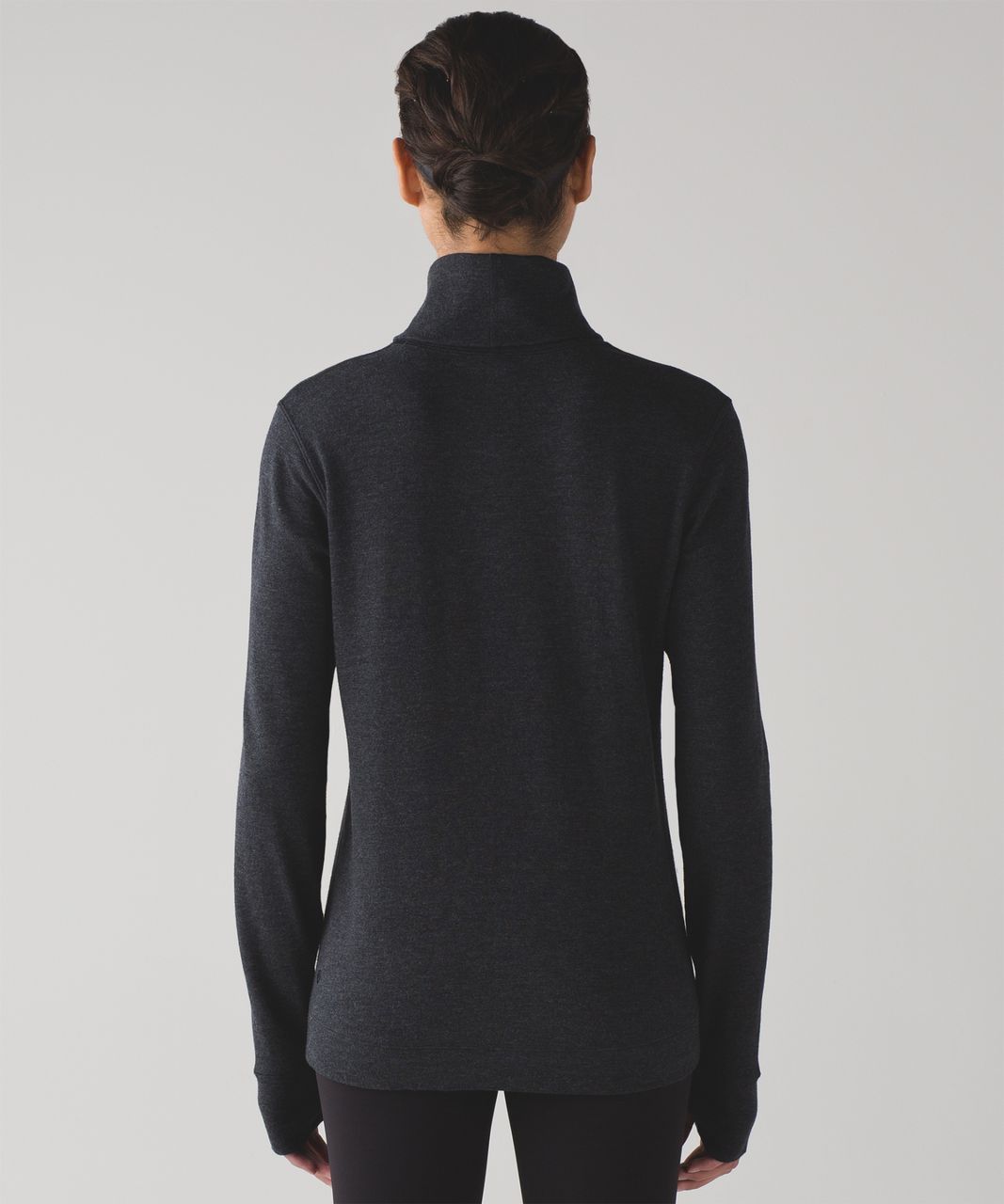 Lululemon Double Up Long Sleeve (Reversible) - Heathered Black / Modern Stripe Heathered Black Black