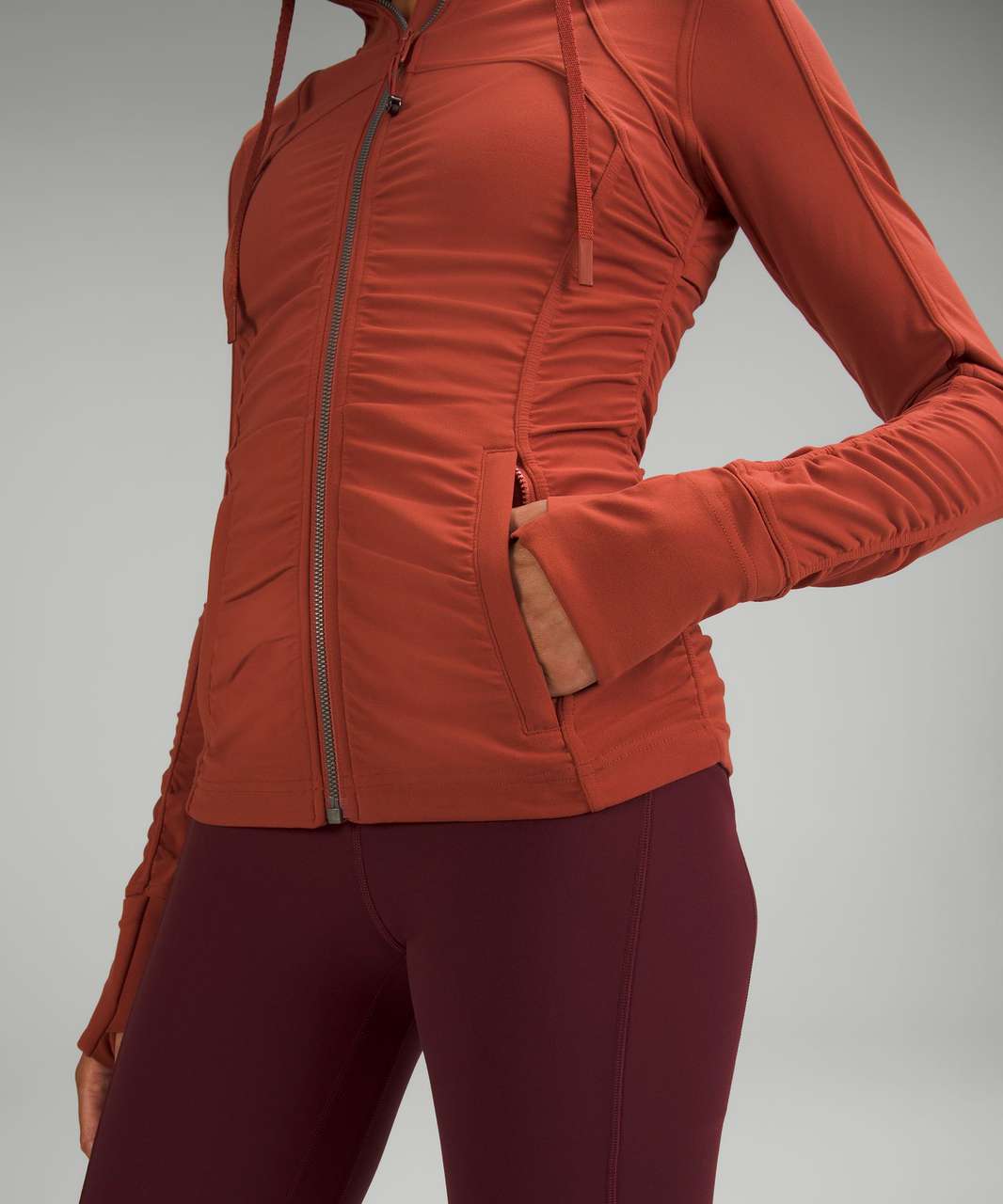 NEW Women Lululemon Hooded Define Jacket Mesh Vent Nulu Smoky Red Size  8-10-12