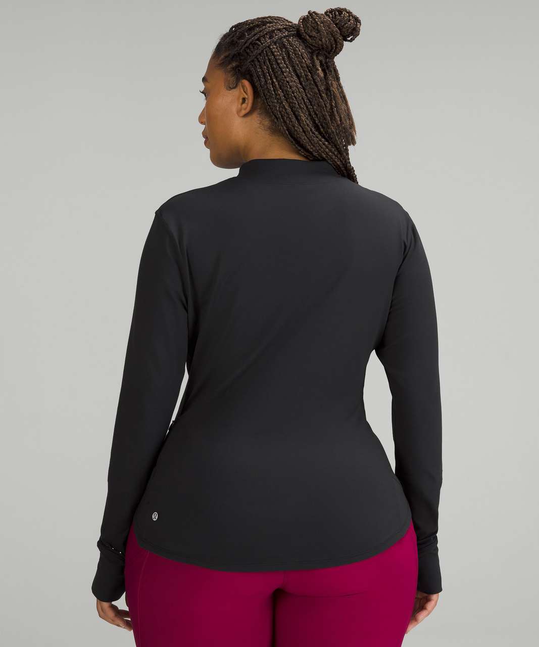 Lululemon Rulu Running Long-Sleeve Mock Neck Shirt - Black