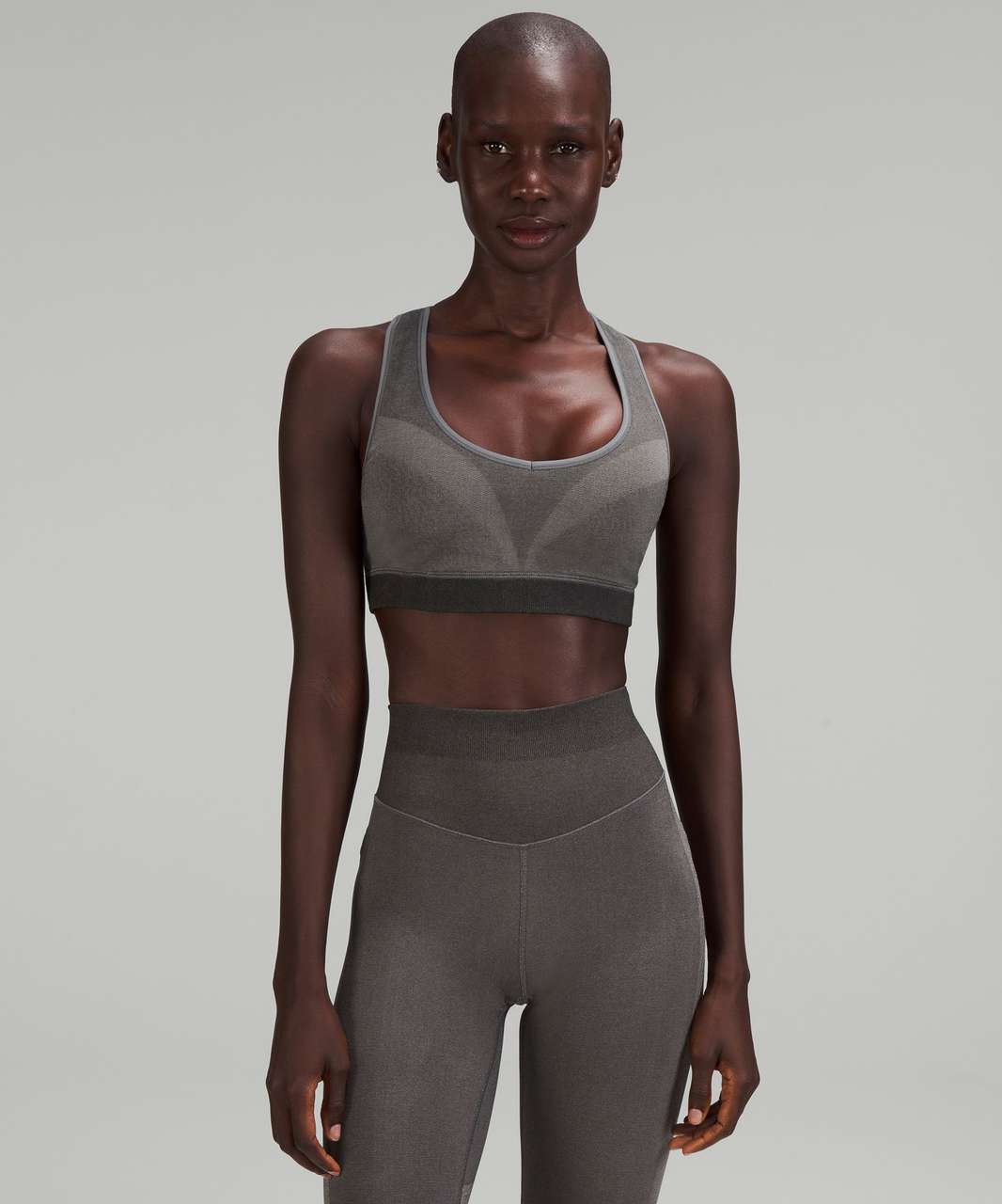 Graphite Grey Seamless Sports Bra