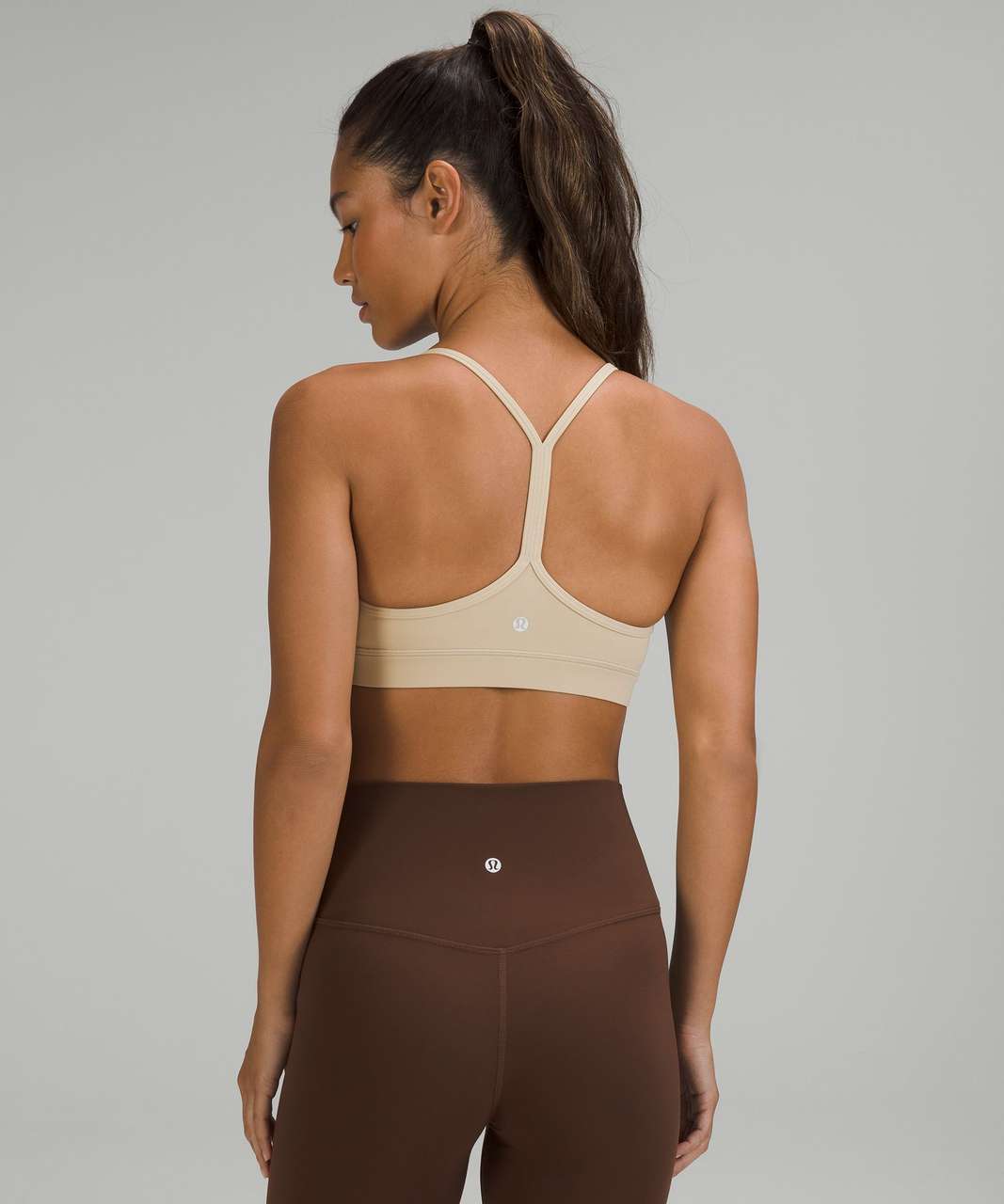 Lululemon Flow Y Nulu Longline Bra *Light Support, A–C Cups - Meadowsweet  Pink - lulu fanatics