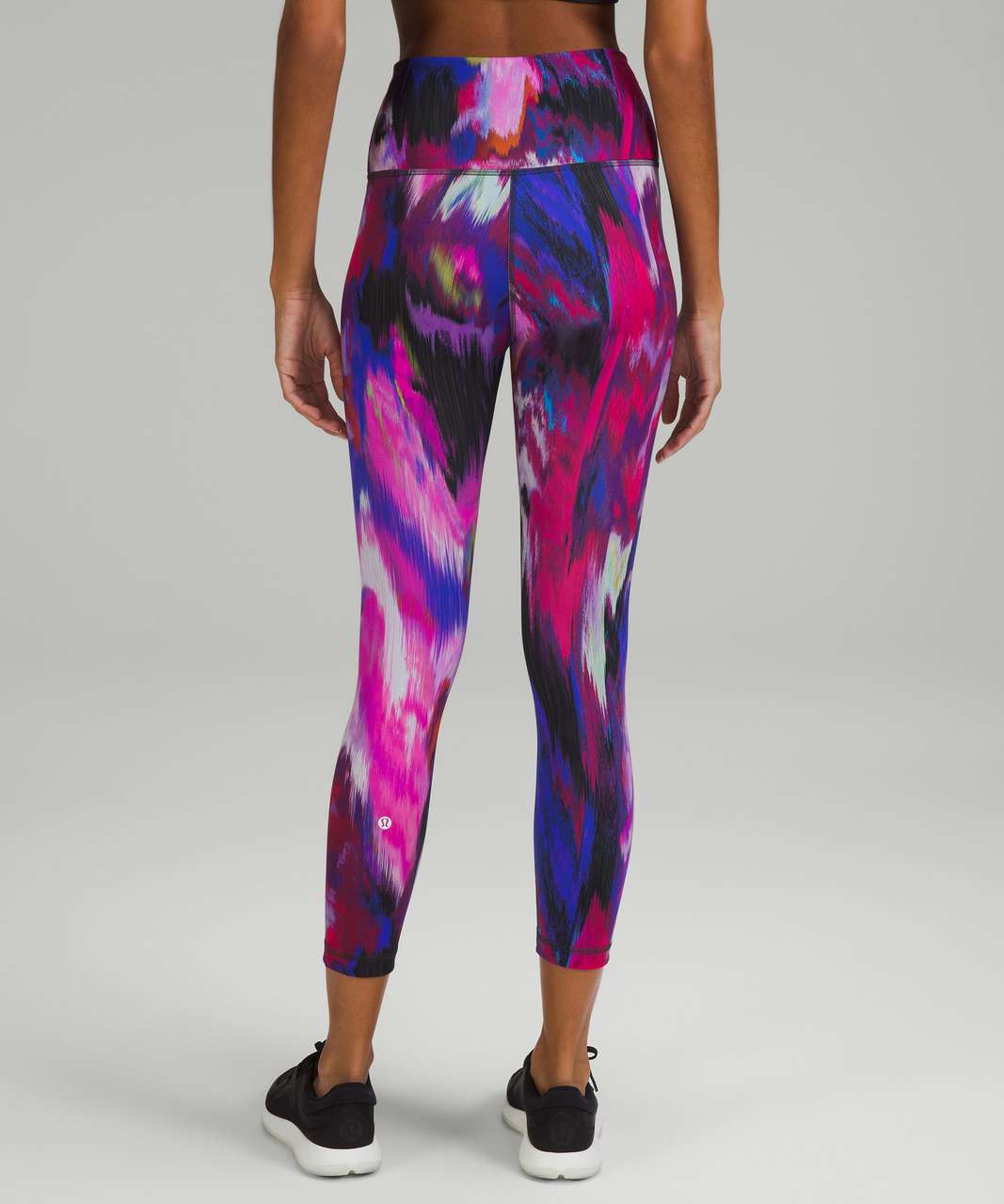 Lululemon Wunder Train High-Rise Crop 23 - Digital Current Pink Multi -  lulu fanatics