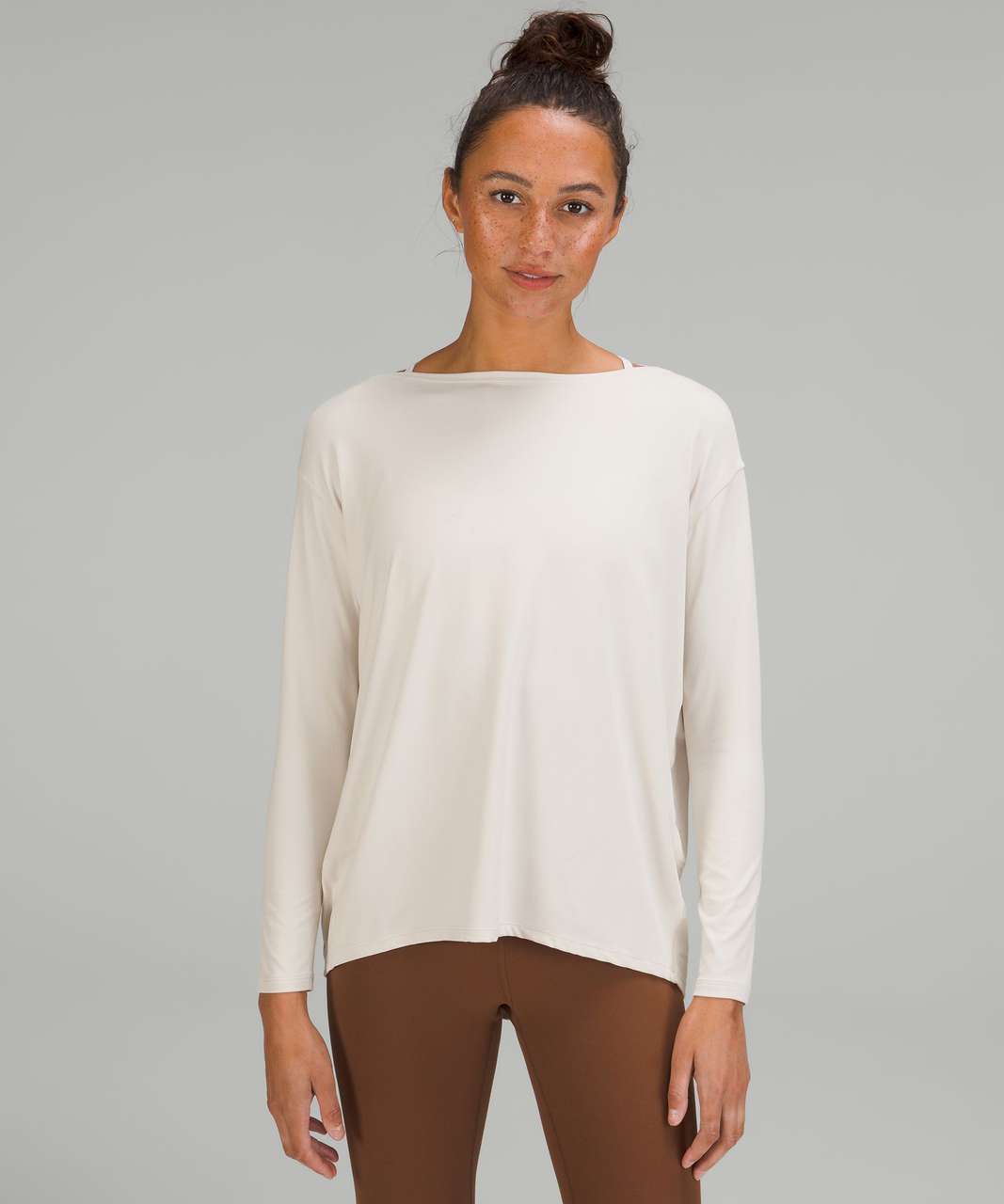 Lululemon Nulu Relaxed-Fit Yoga Long Sleeve Shirt - White Opal