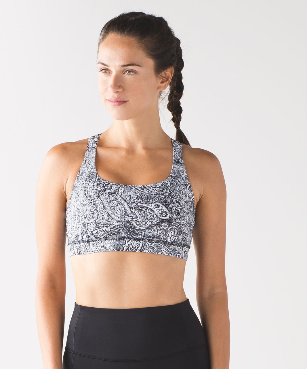 Lululemon Energy Bra - Antique Paisley White Black