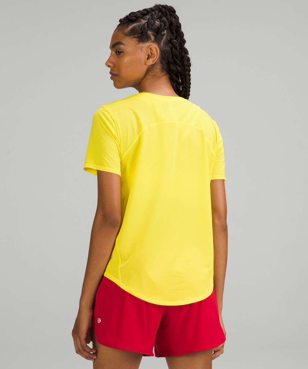 Lululemon High-Neck Running and Training T-Shirt - Sonic Yellow