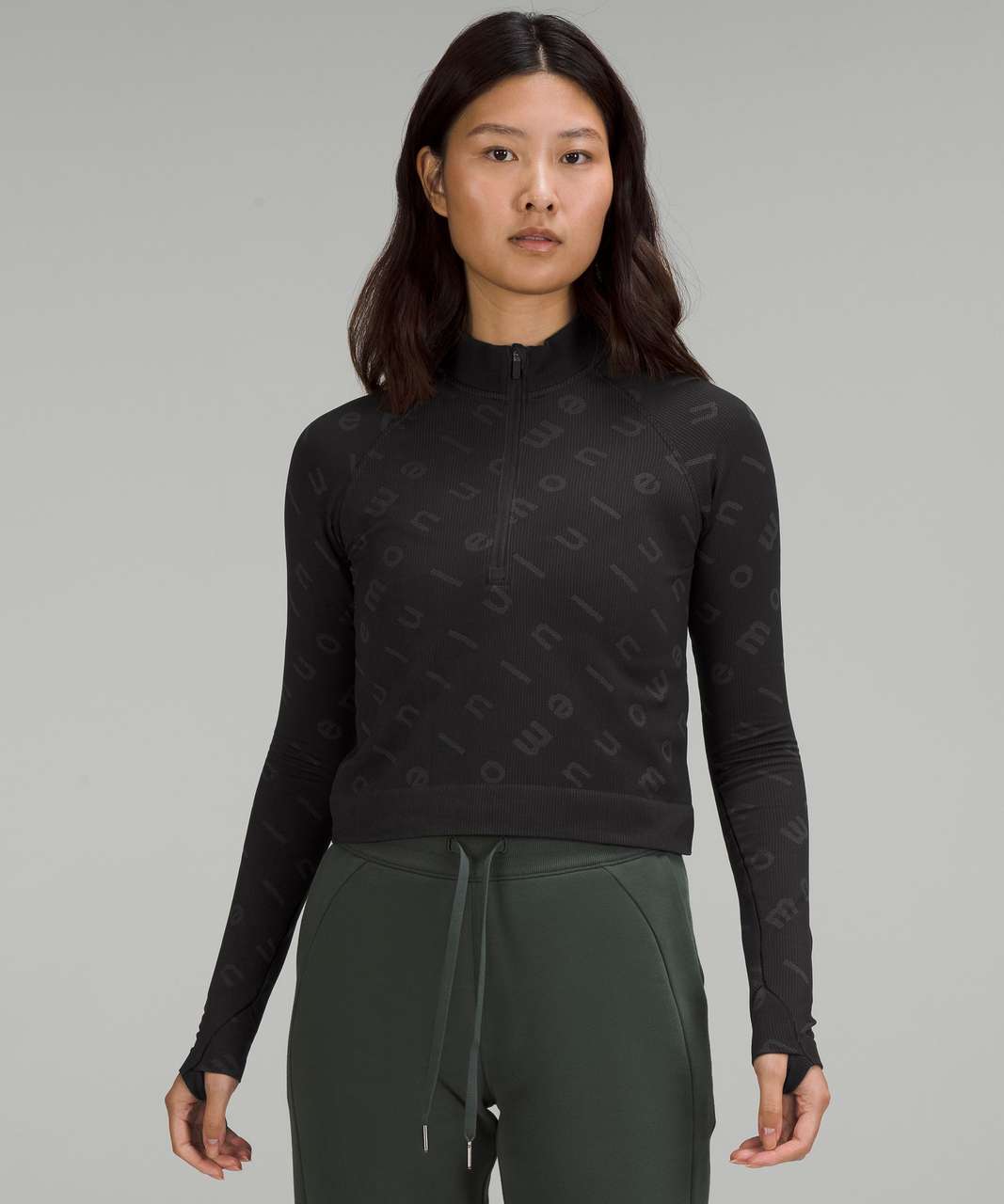 Lululemon Rest Less Pullover - Black / Black - lulu fanatics