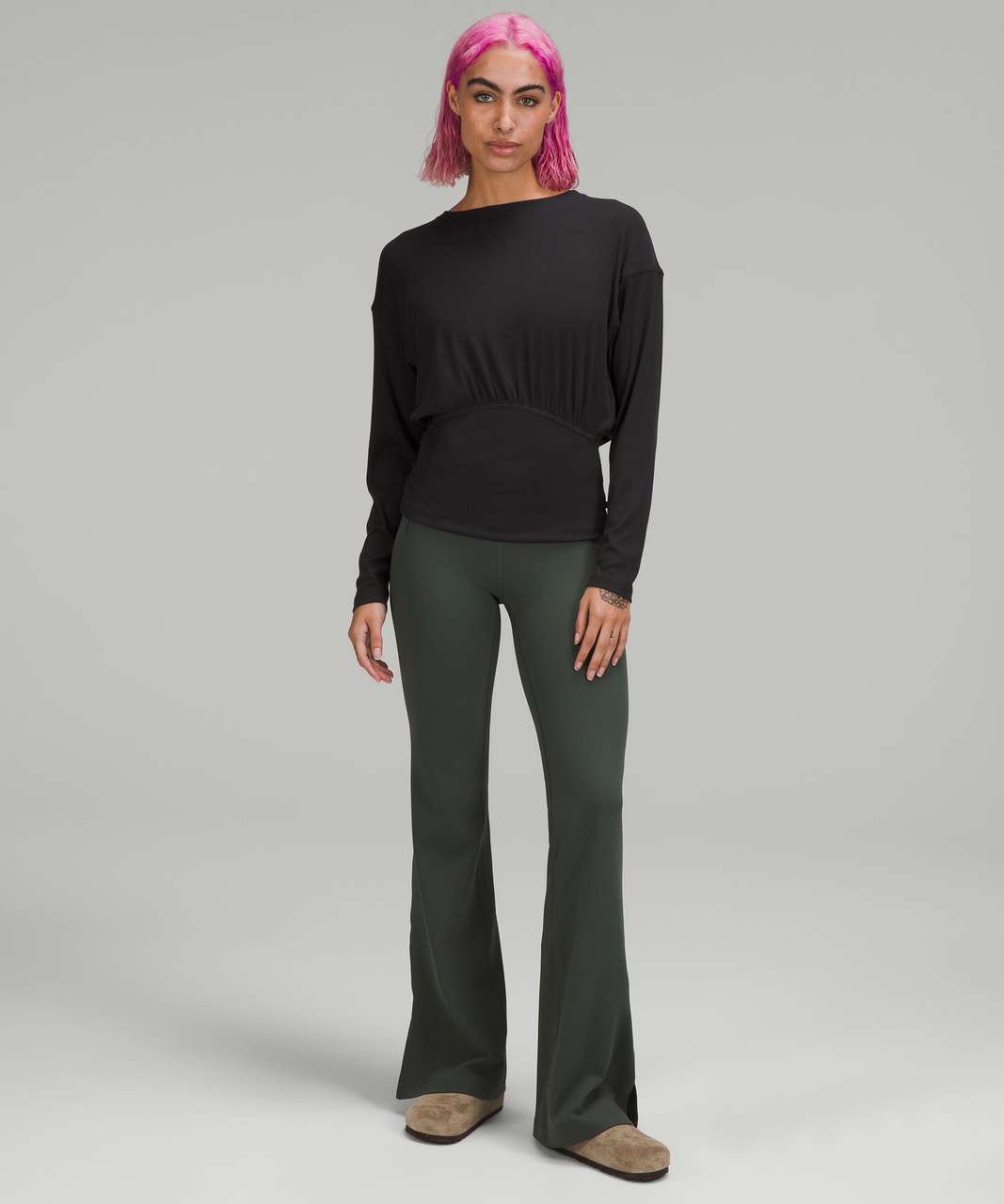 Don't sleep on this! Ribbed modal silk twist-back long sleeve in Java : r/ lululemon