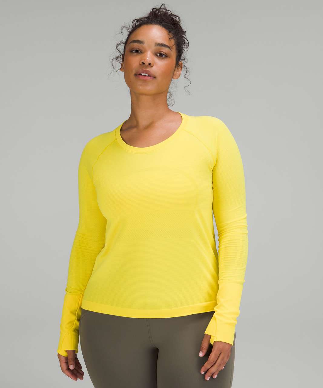 Lululemon Movement is Medicine Swiftly Tech long sleeve in Sonic Yellow Size  12