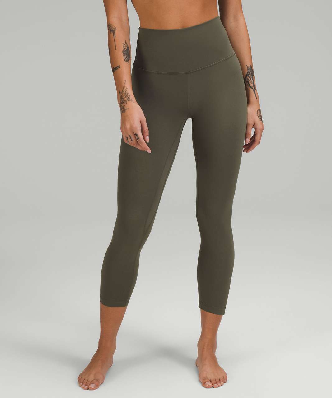 Lululemon Align High-Rise Crop 23 - Green Jasper - lulu fanatics