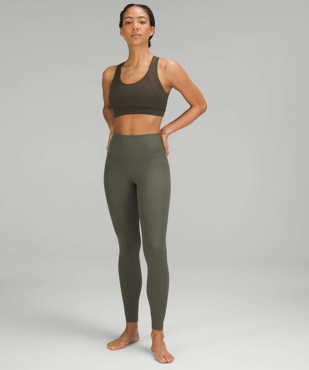 Lululemon Free to Be Elevated Bra - Dark Olive / Elixir