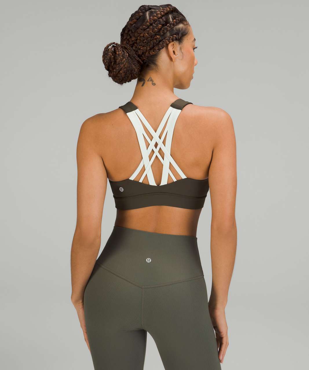 Lululemon Nulu Asymmetrical Yoga Tank Top *Light Support, A/B Cups - Green  Twill / Green Fern - lulu fanatics