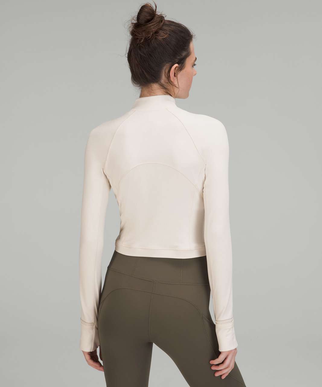 Lululemon Its Rulu Run Cropped Half Zip - White Opal